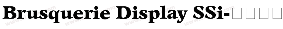 Brusquerie Display SSi字体转换